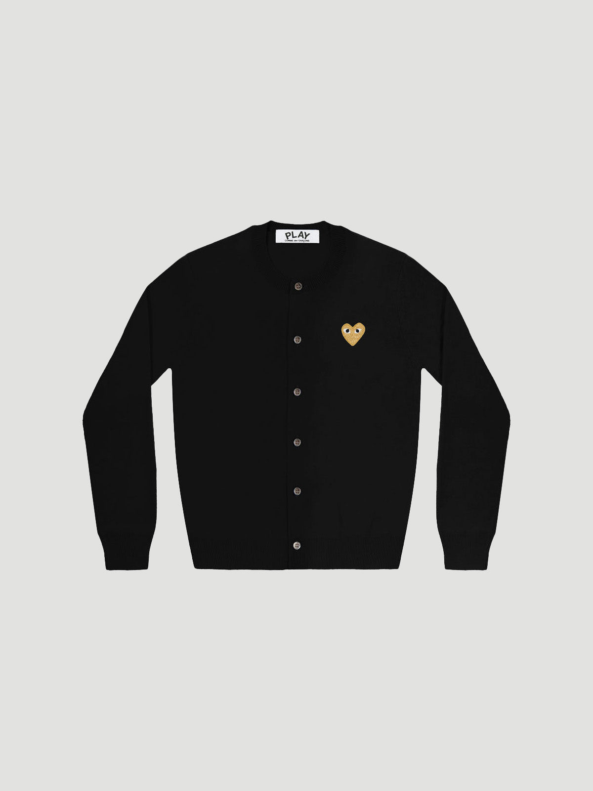 Play Comme des Garçons Gold Heart Ladies Cardigan - Black