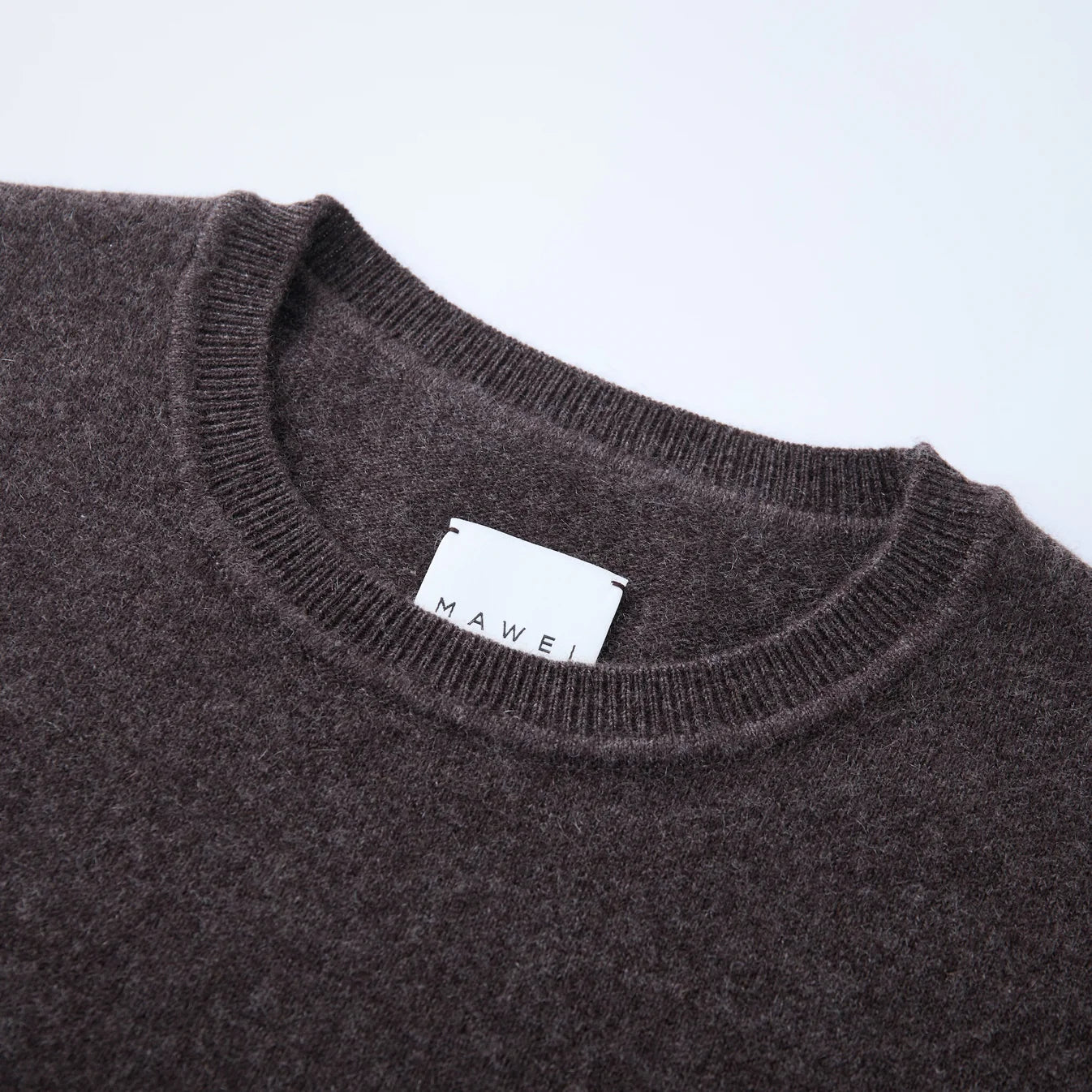 MA03 CASHMERE SHORT SLEEVE CREWNECK SWEATER - COCOA