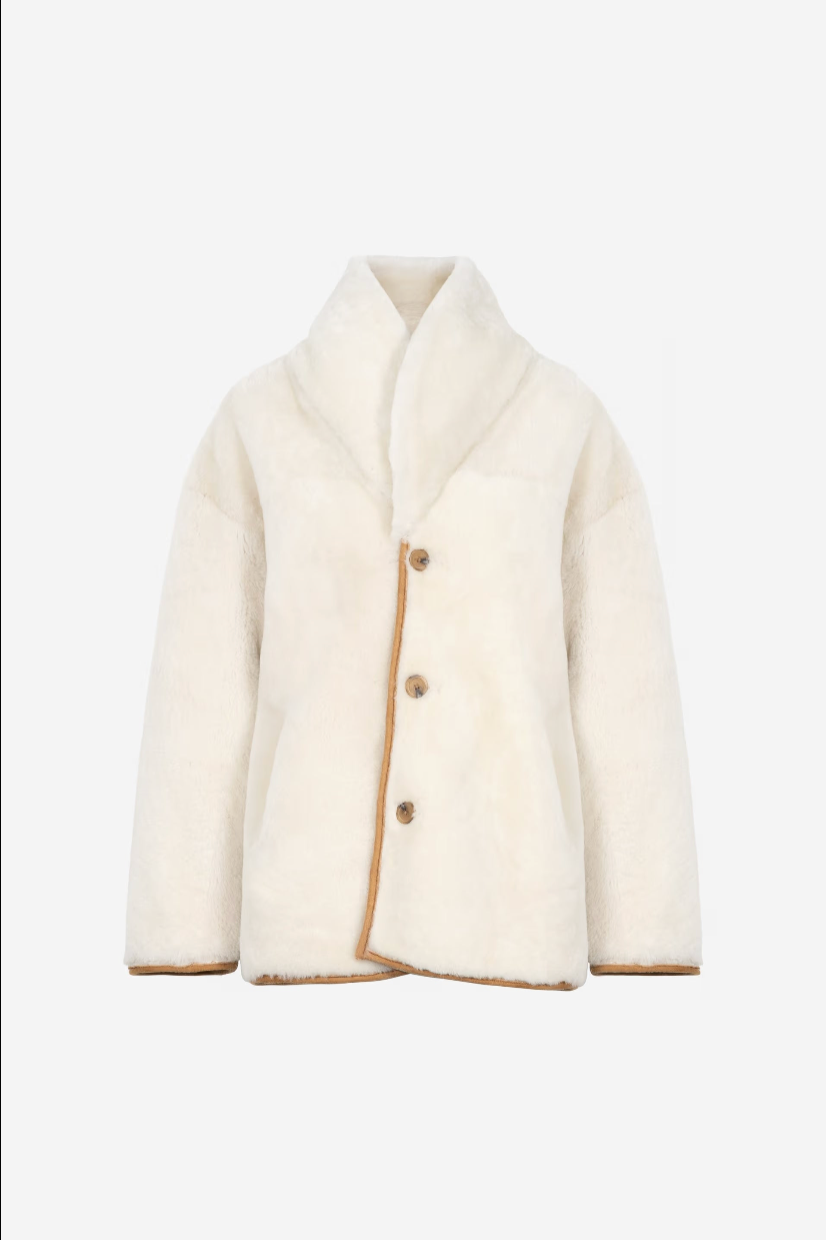 Melli Shearling Jacket - Camel Suede