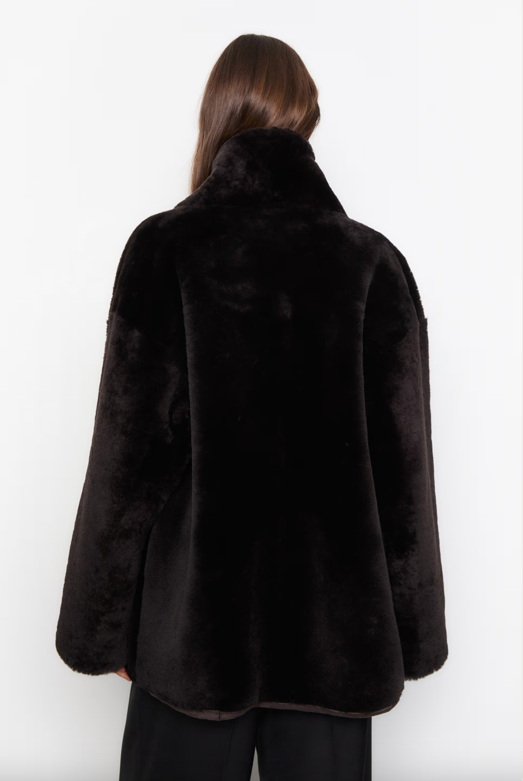 Melli Shearling Jacket - Dark Brown Suede
