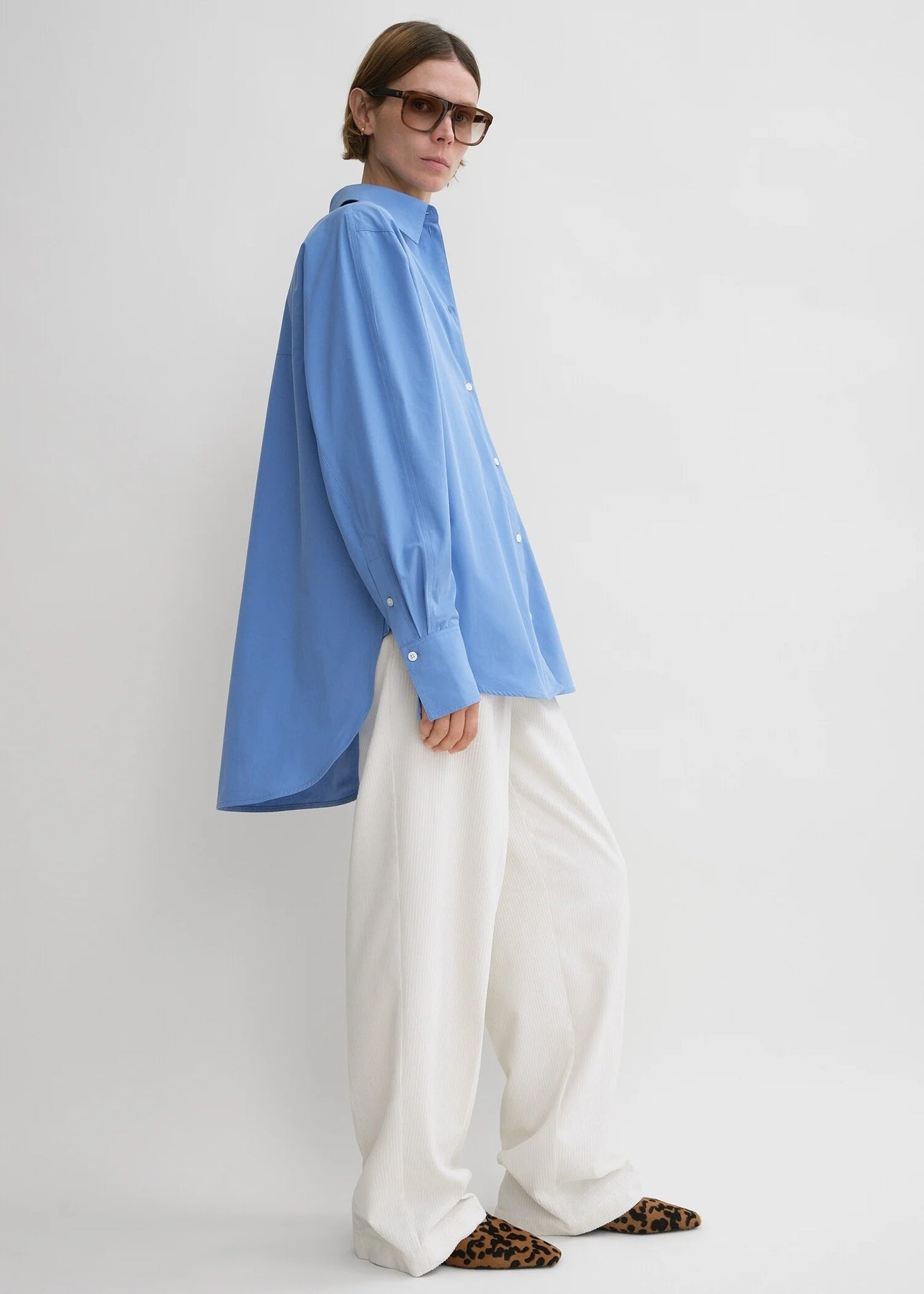 TOTEME STUDIO Kimono-Sleeve Poplin Shirt