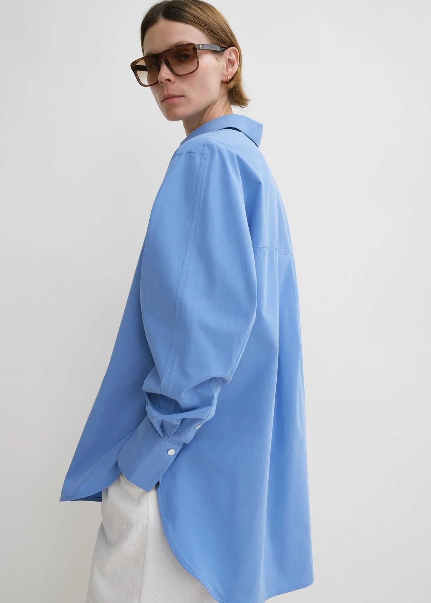 TOTEME STUDIO Kimono-Sleeve Poplin Shirt