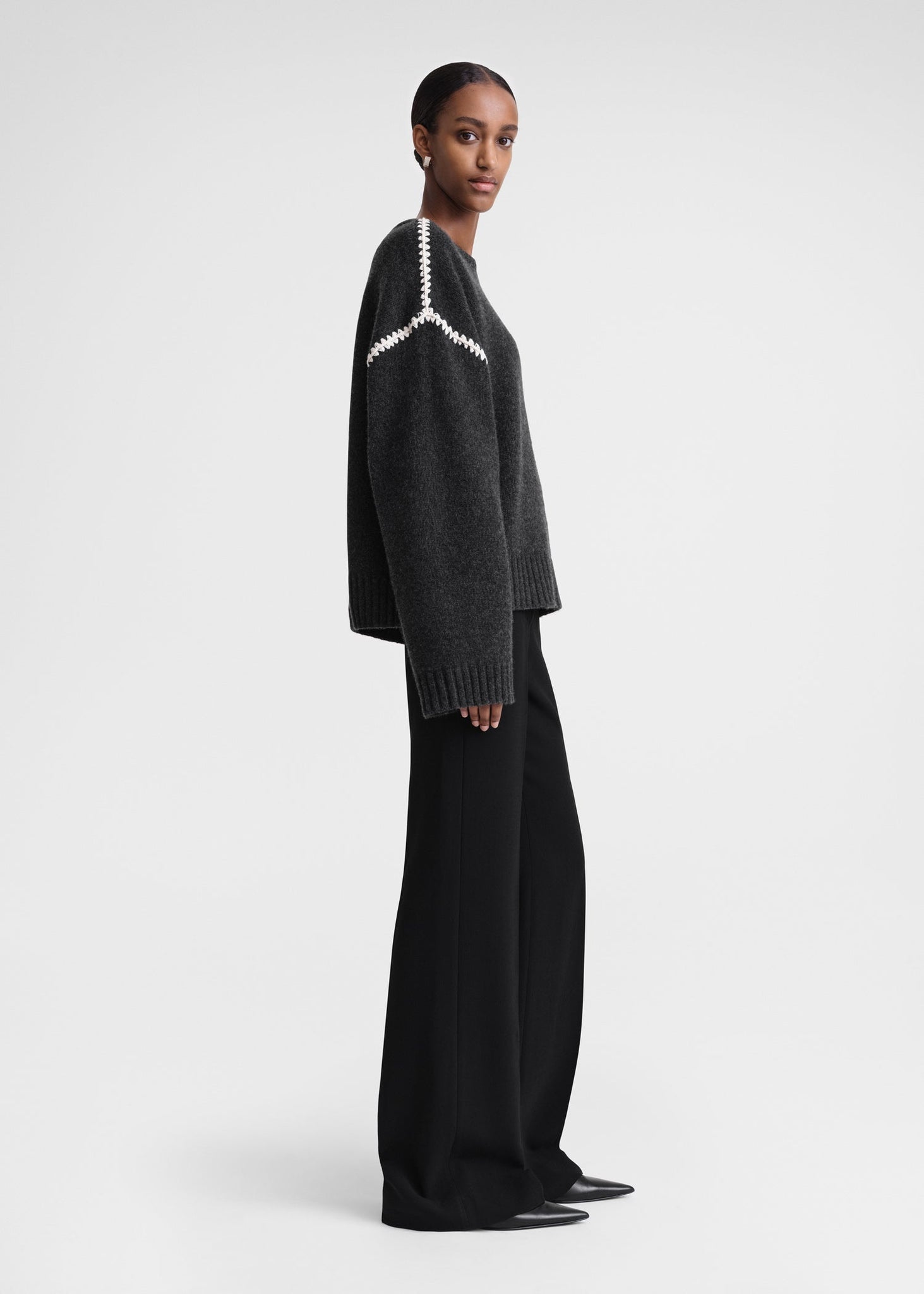 TOTEME STUDIO Embroidered Wool Cashmere Knit
