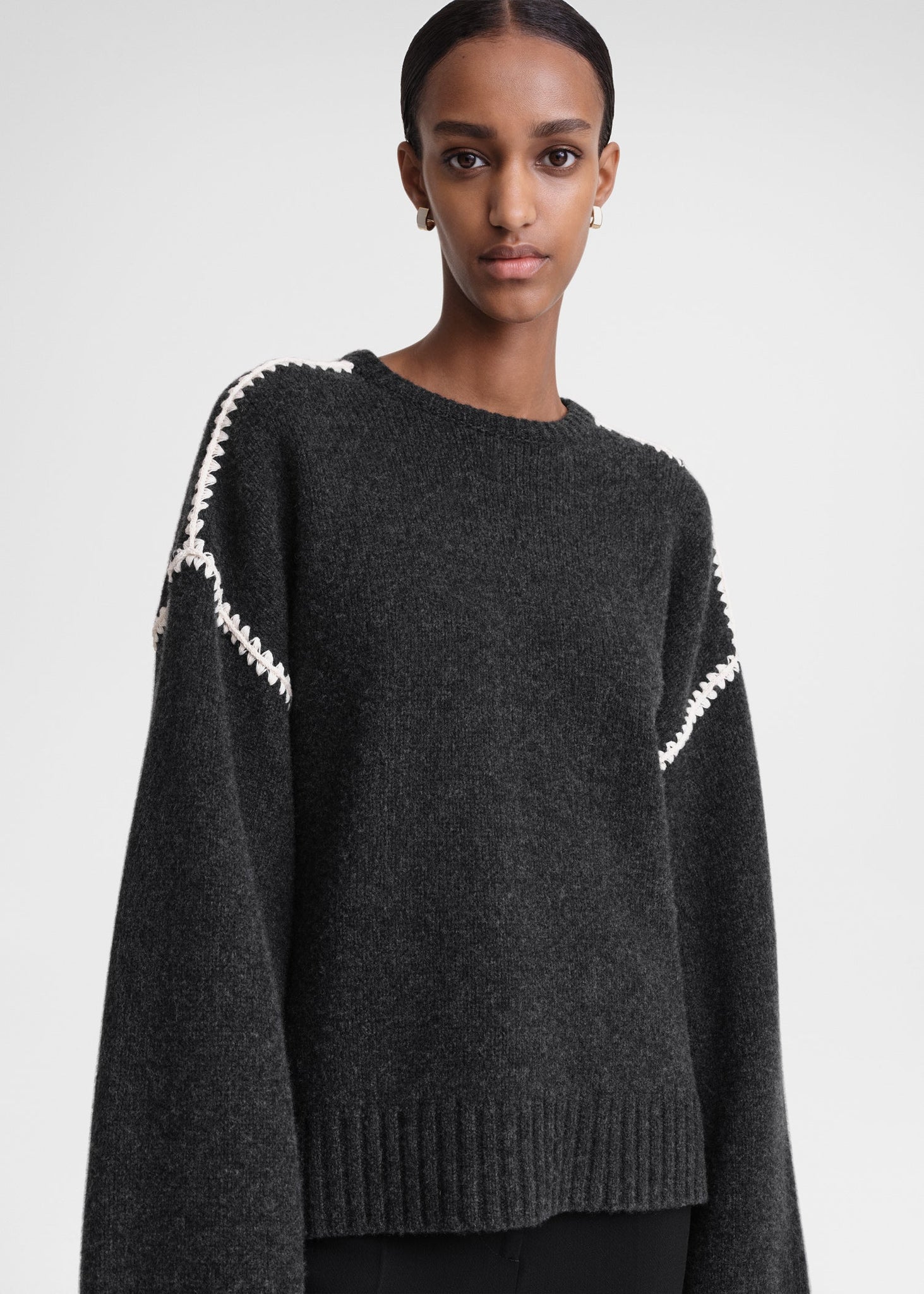 TOTEME STUDIO Embroidered Wool Cashmere Knit
