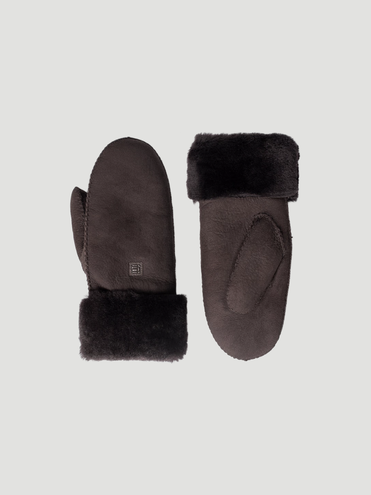Nia Mittens - Dark Brown Suede
