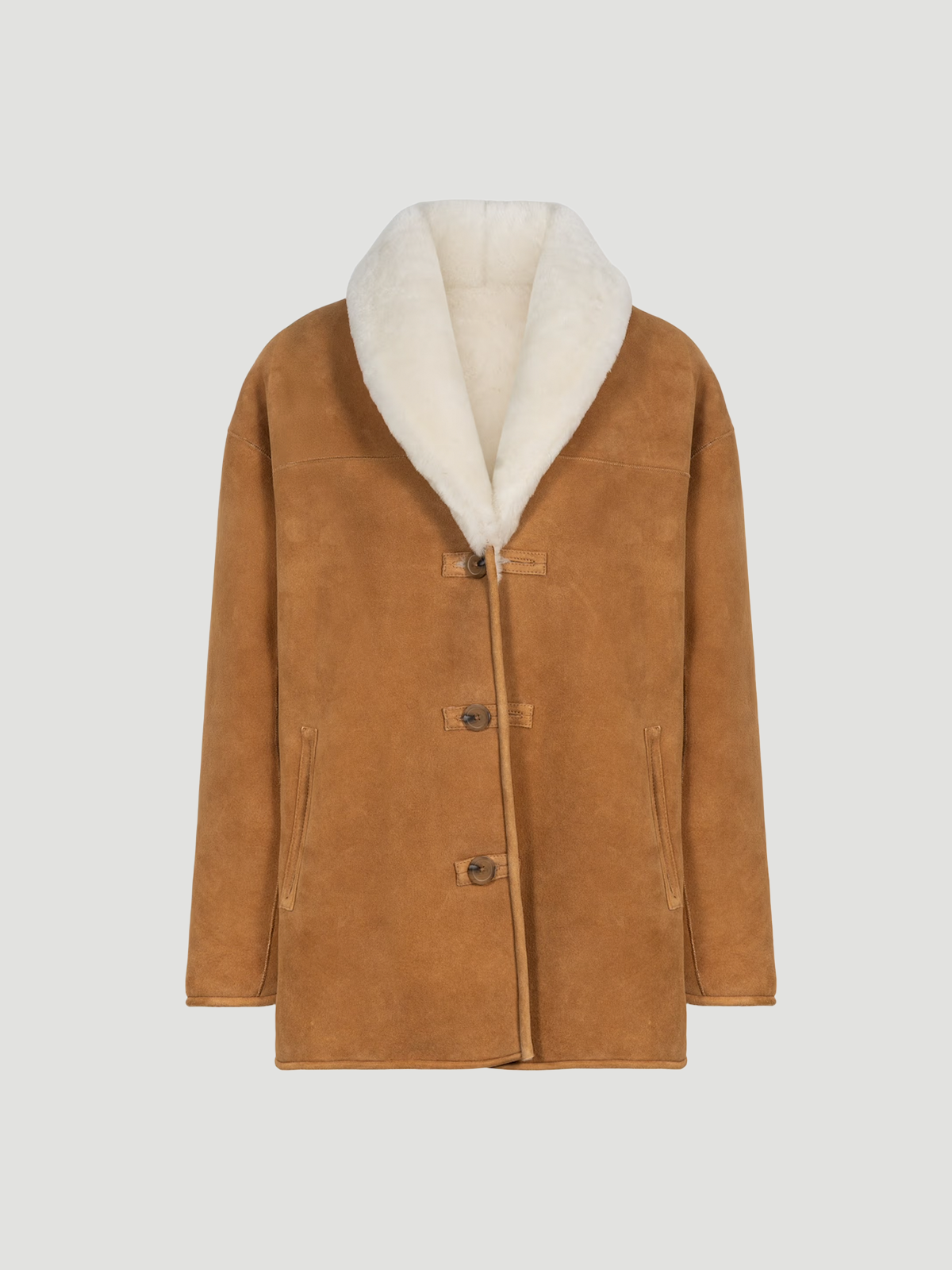 Melli Shearling Jacket - Camel Suede