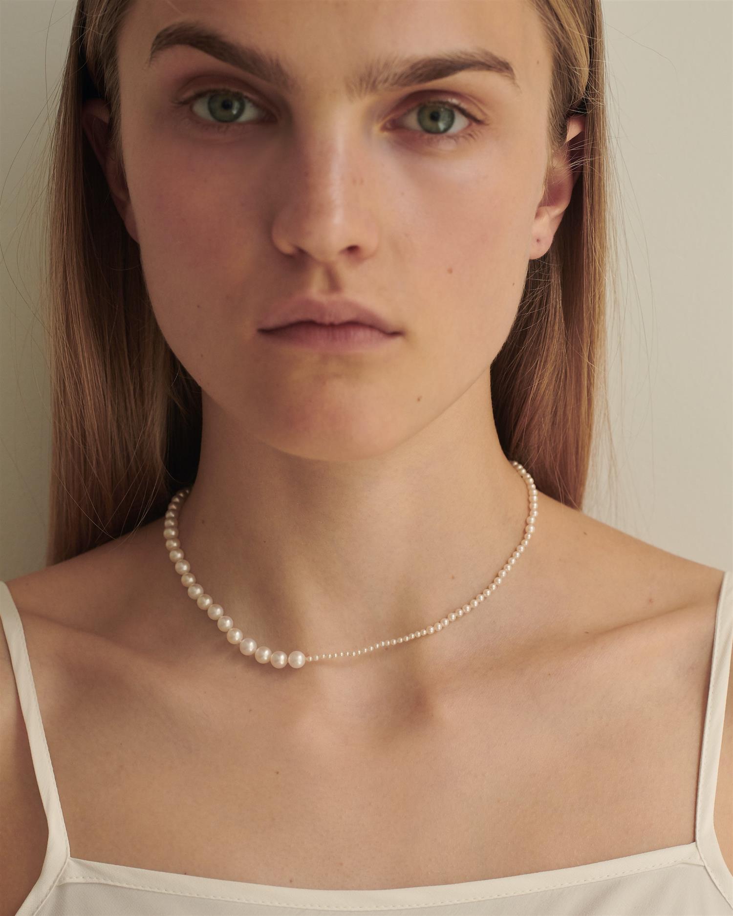 SOPHIE BILLE BRAHE Petite Peggy COLLIER 40cm FRESHWATER PEARLS 14k Yellow