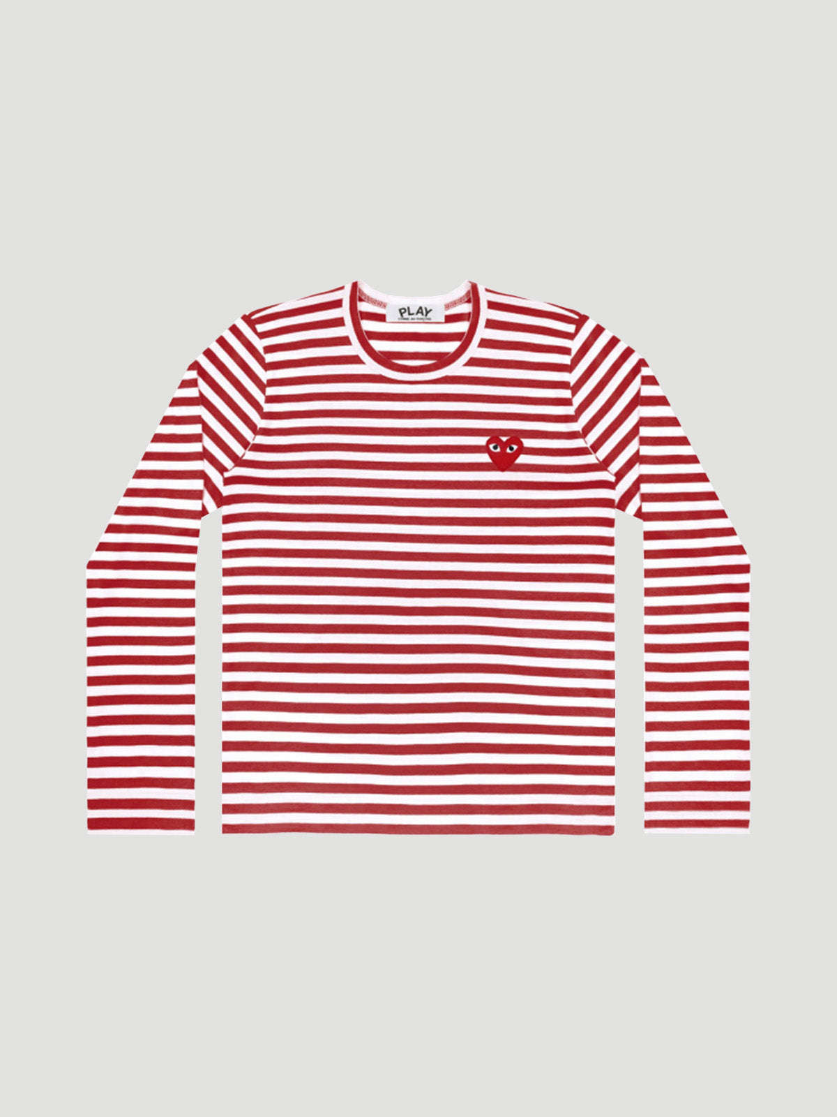 Play Comme des Garçons Ladies Striped T-Shirt - Red/White