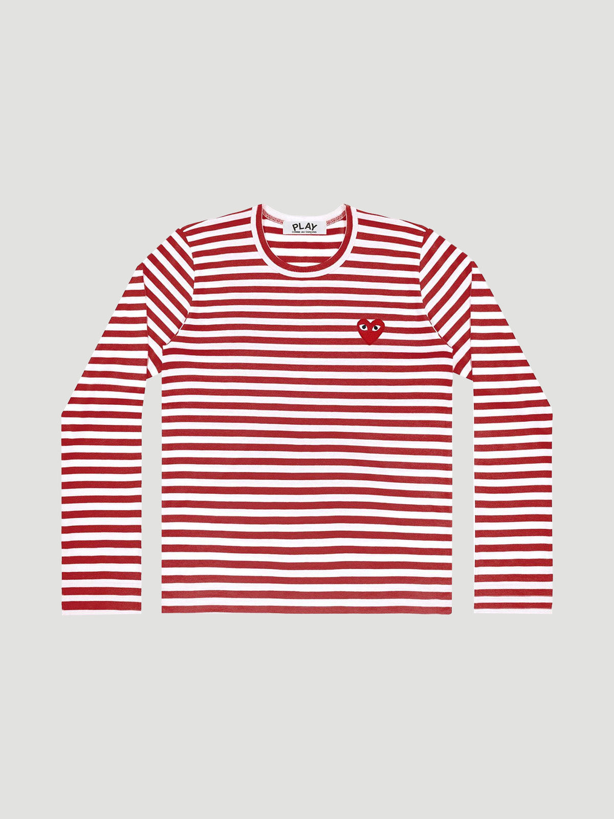 Play Comme des Garçons Men's Striped T-Shirt - Red/White